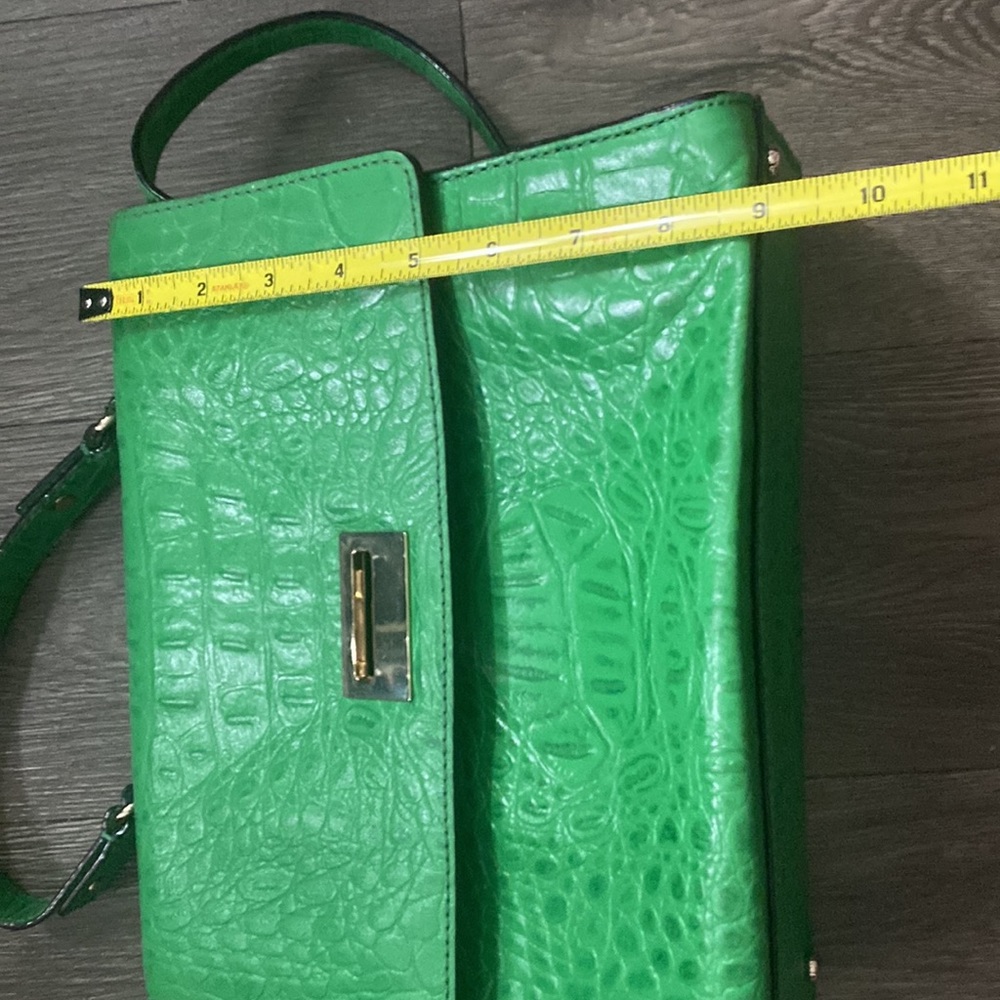 Kate Spade Green Crocodile Leather Darcy top handle - Picture 13 of 16
